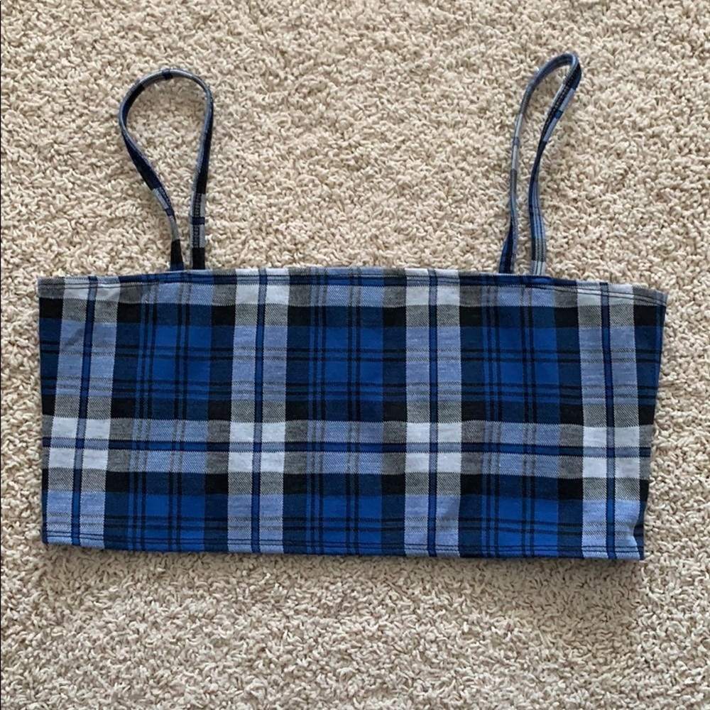 Motel Plaid crop top